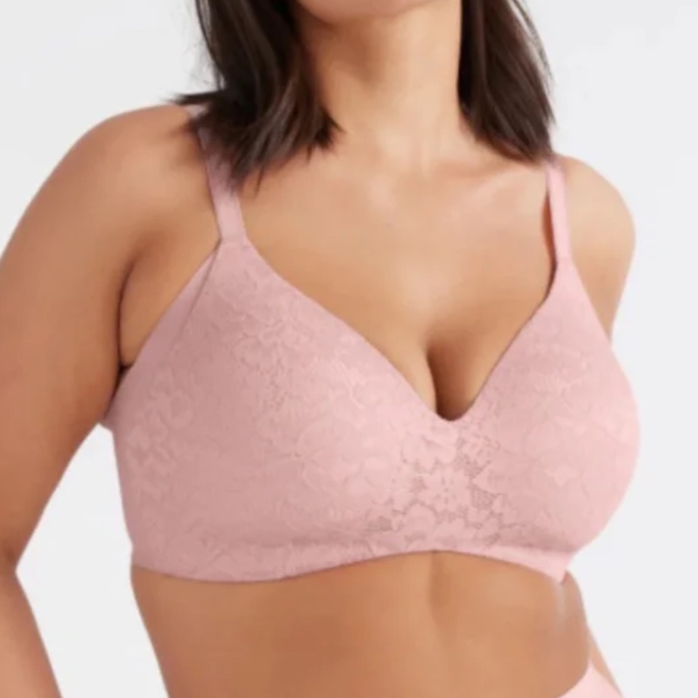 Knix Lace Wingwoman Bra Sz 2 in Rose Water